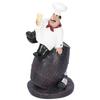 Chef Statue Figurines Set, 4 Unique French Chef Decorations for Kitchen