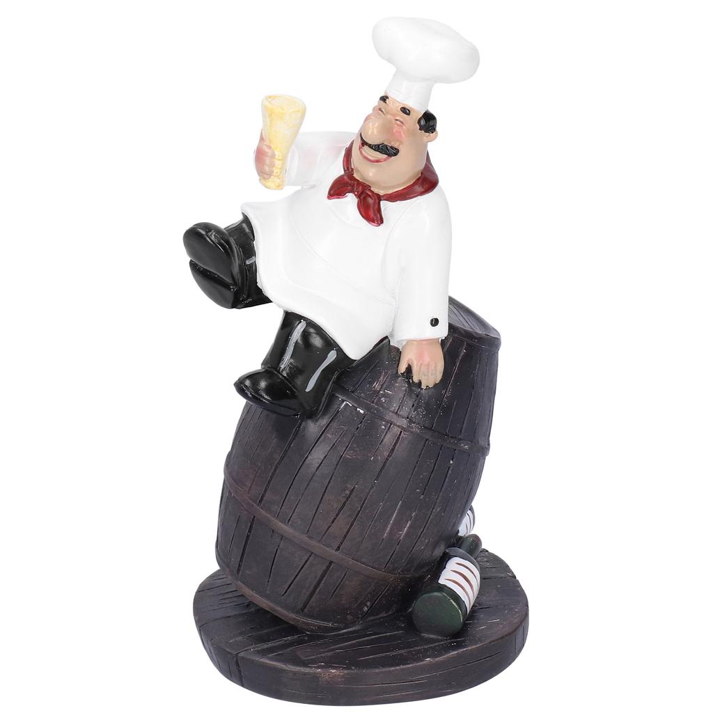Chef Statue Figurines Set, 4 Unique French Chef Decorations for Kitchen
