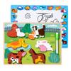 Puzzle drawing board 2-in-1 early childhood education three-dimensional puzzle board baby drawing blackboard large particle building block play