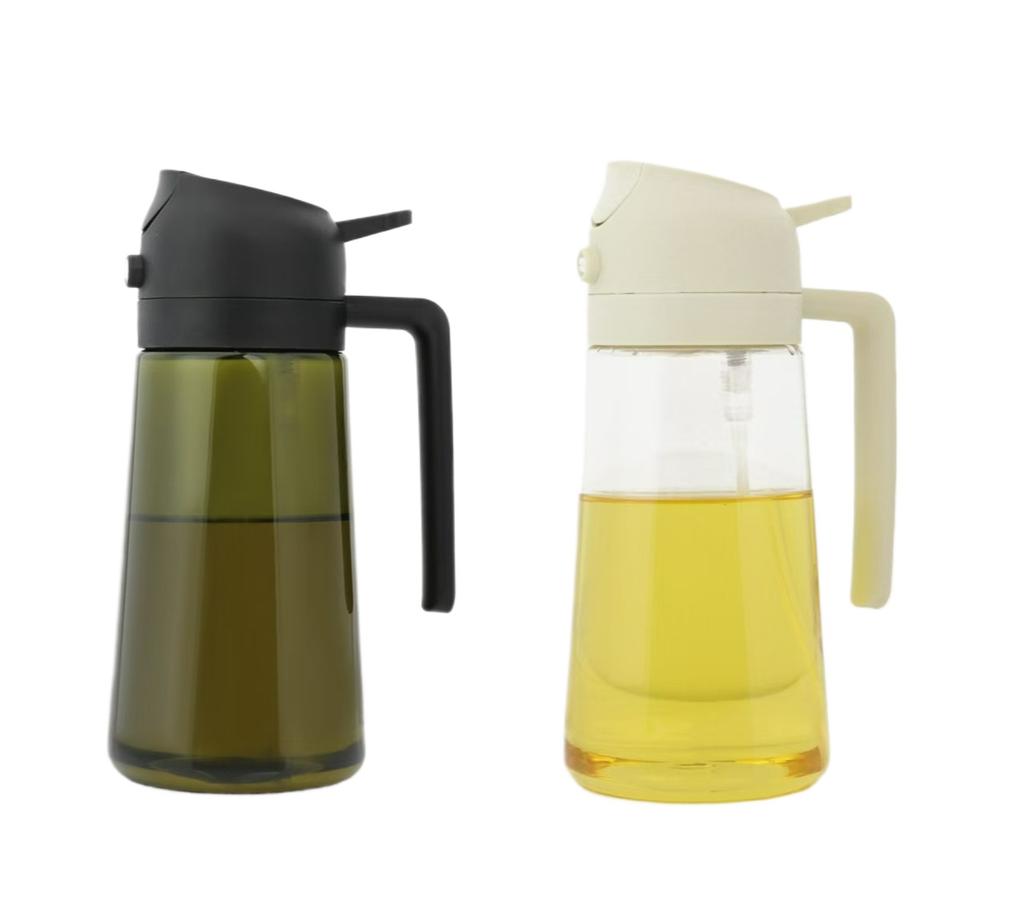 2 In 1 Olive Oil Dispenser Glass Olive Oil Sprayer for Cooking – Bottle for Air Fryer Accessories,Salad, BBQ,Kitchen Gadgets