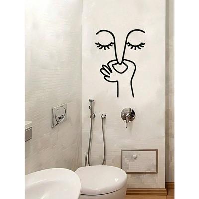 Funny Bathroom Sign Minimalist Toilet Wall Art Modern Powder Room Decor Housewarming Gift Trending Viral Bathroom Accessory