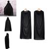 Cape d'Halloween Cosplay Faucheur Vampire Sorcière Magicien Robe Fête Adulte Enfants Cape Légère Noire