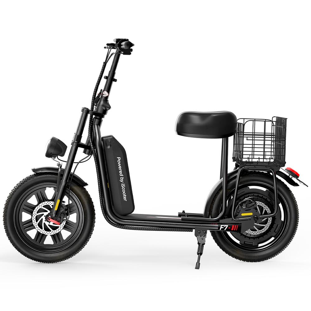 iScooter F7 1000W Motor Elektroroller 48V10.4Ah Akku 16 Zoll aufblasbare Schneereifen City Pendler E-Scooter Mit Gepäckträger