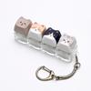 Cute Cat Shaped Keycap Keychain Adorable Cartoon Design Durable Key Charm for Backpack Gaming Peripheral Lover Gift