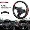 Auto Kohlefaser-Textur PU-Leder Auto-Lenkradabdeckung Für BMW Mini Cooper R50 R53 R55 R56 R60 R61 F54 F55 F56 Stickcer pd2