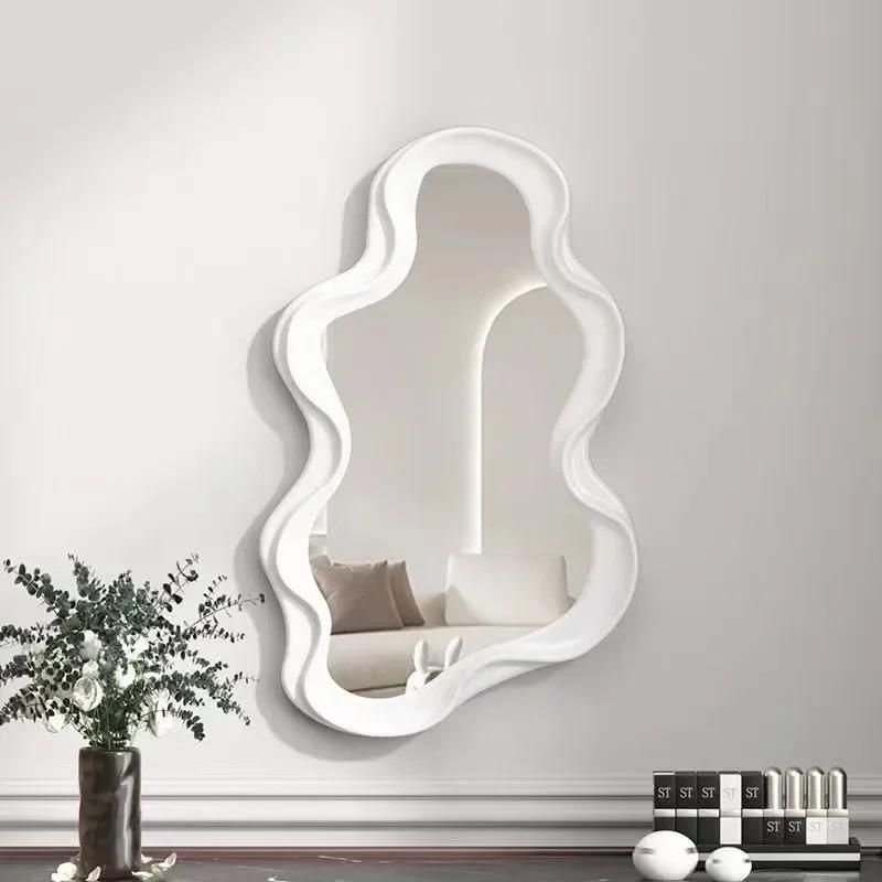 Irregular Waterproof Makeup Mirror, Cloud-shaped Vanity Mirror, Bathroom Wall-mounted & Tabletop Dual-use, Decorative Mirror