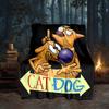 Cat Dog Adventure Blanket Flannel Throw for Sofa, Travel, Camping, Livingroom, Office, Chair and Bed Soft and Warm Holiday Gifts