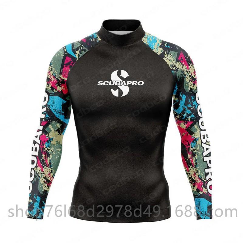 SCUBA Surfing Suit Outdoor Sunblock Snorkeling Swimsuit Long-sleeved Split Top Quick-drying Jellyfish Men's Diving