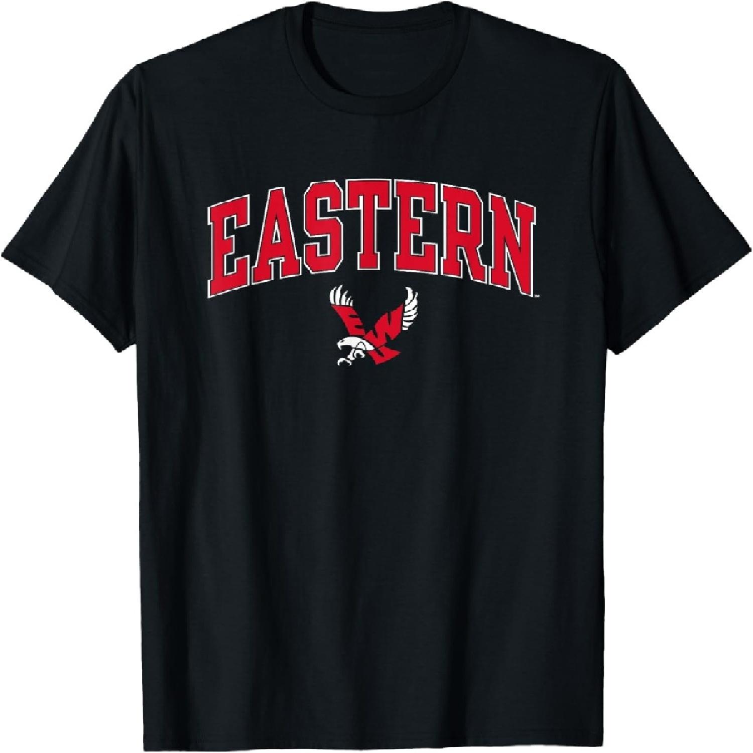 Eastern Washington Eagles Arch Over Officially Licensed Black T-Shirt S