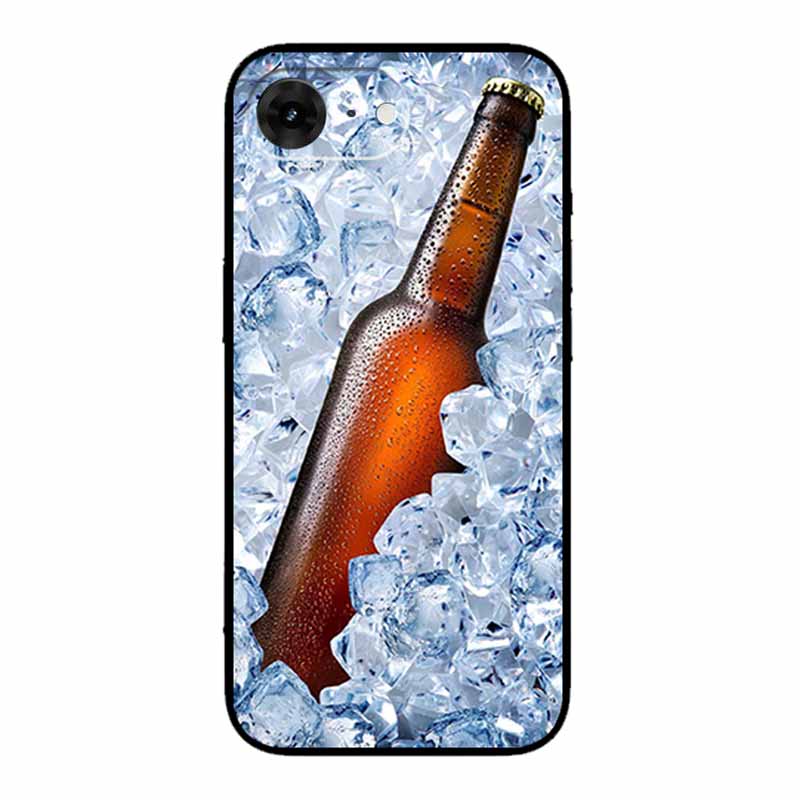 For iPhone 16e 2025 Case 16 E Coque Flowers Black Silicone Soft Back Cover Case For iPhone 16e Phone Cases 6.1" Funda Shockproof