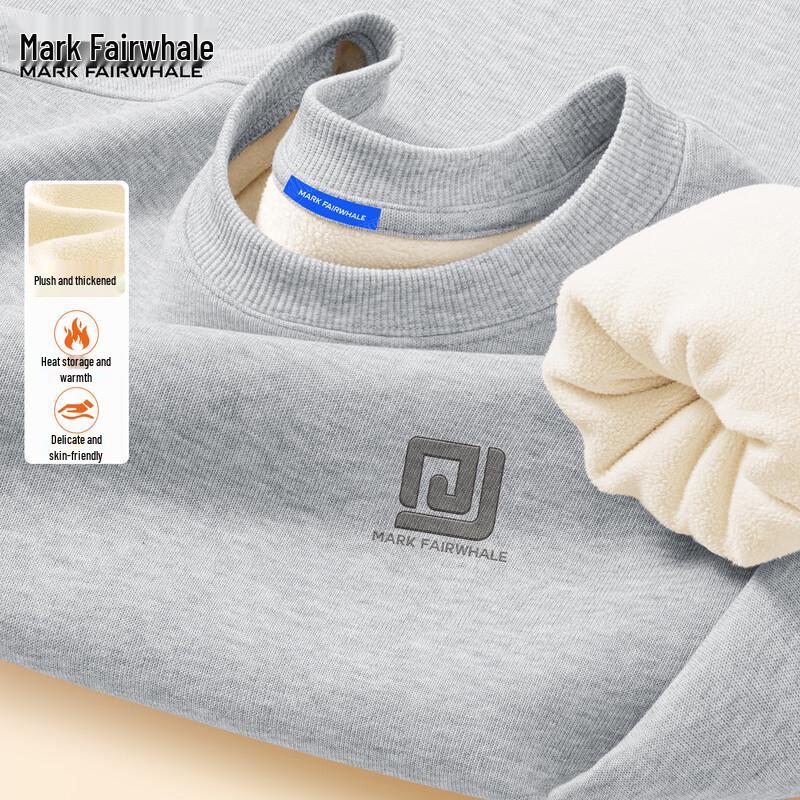 Mark Fairwhale Men's Heavyweight Fleece-Lined Round Neck Sweatshirt