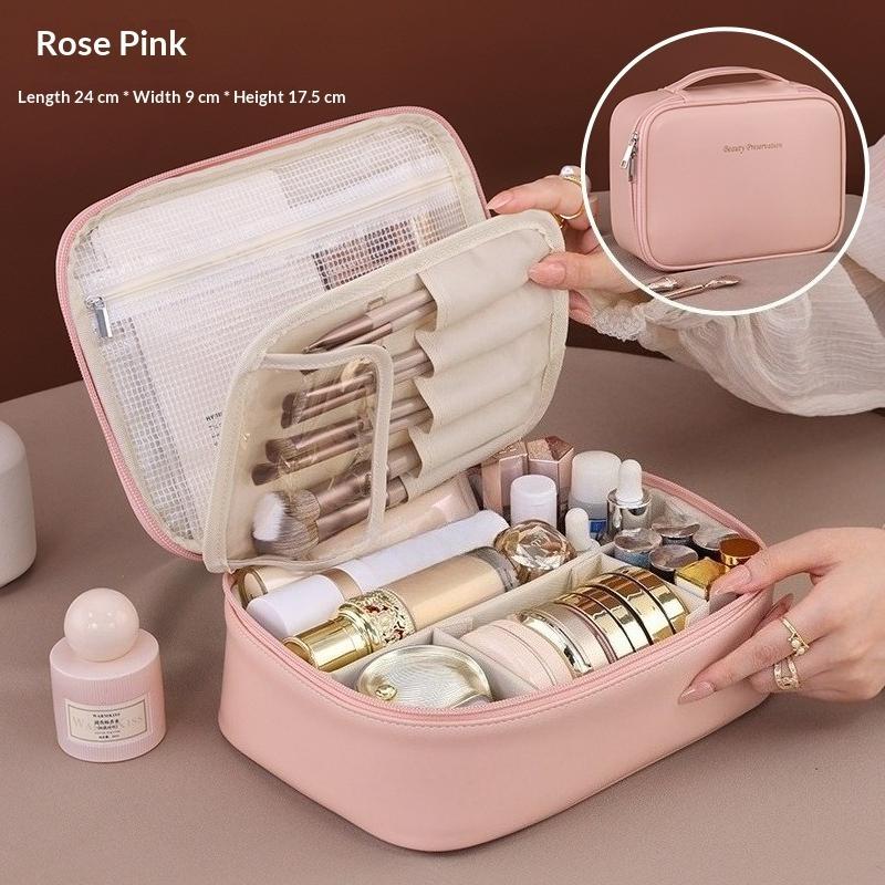 Handheld Makeup Bag, Detachable Partition, Large Capacity Multifunctional, Home Storage, Essential for Travel and Business Trips