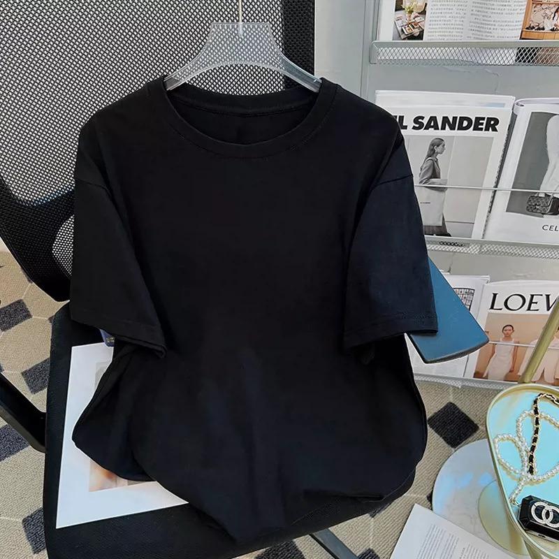 Summer Cotton Short-sleeved T-shirt Women's New White Trendy Top Korean Version Lazy Wind Casual Half-sleeved T-shirt