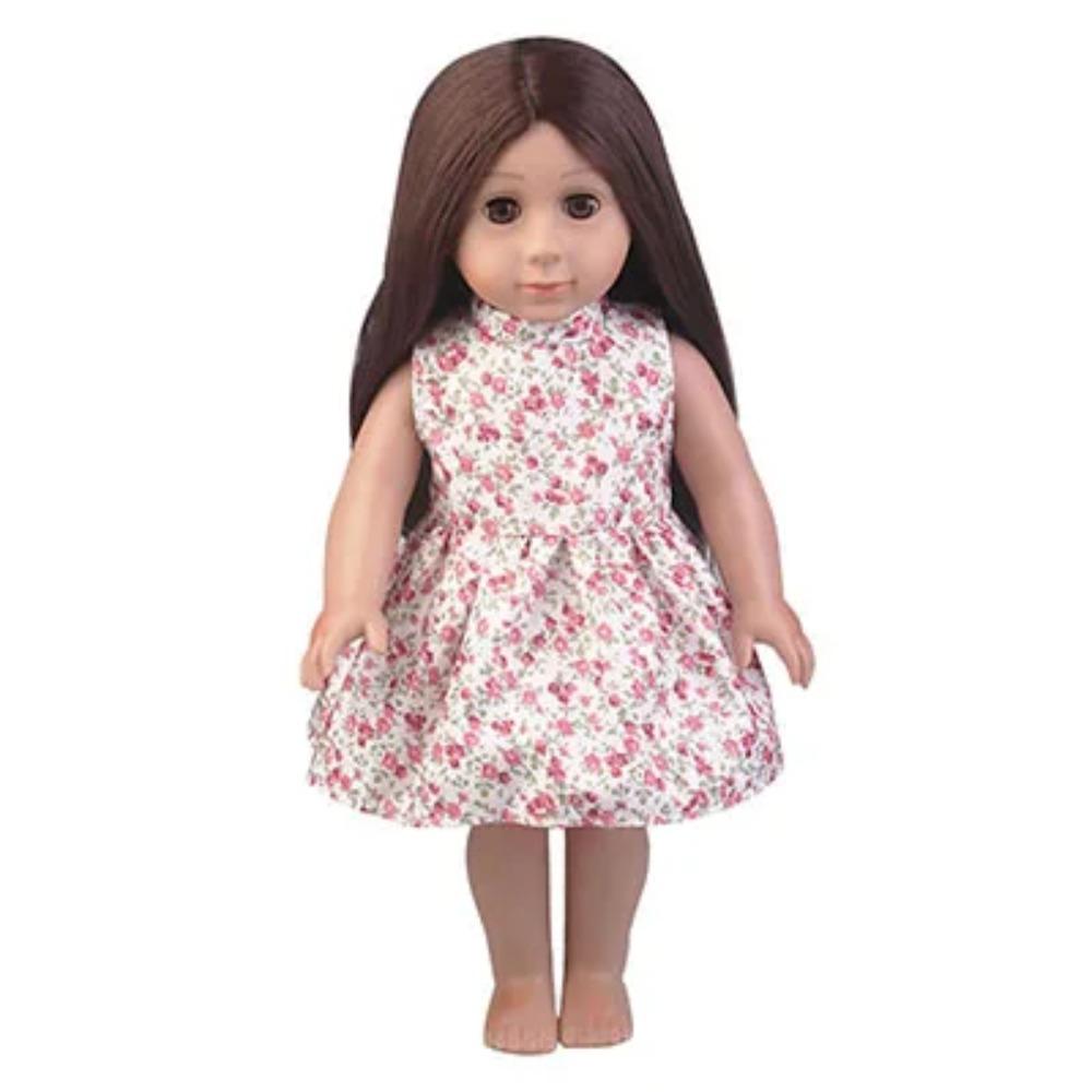 Toy Accessorie White Fashion Dress For 43 Cm Baby New Born Dolls For 18 Inch American Doll Toys For Girl's Gift