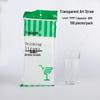 Colored Bendable Plastic Straws: Creative Black Transparent Art Straws for Drinks & Juice