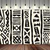 2D Bohemian Tribal Pattern Backdrop, Modern African Ethnic Geometric Wall Hanging