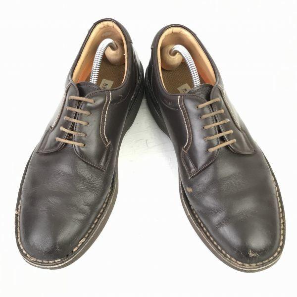 Regal Plain-Toe Leather Business Shoes Dark Brown 24.5(USED)