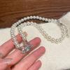 Queen Mother Saturn Pearl Necklace Niche Design Clavicle Chain Femininity Choker Necklace