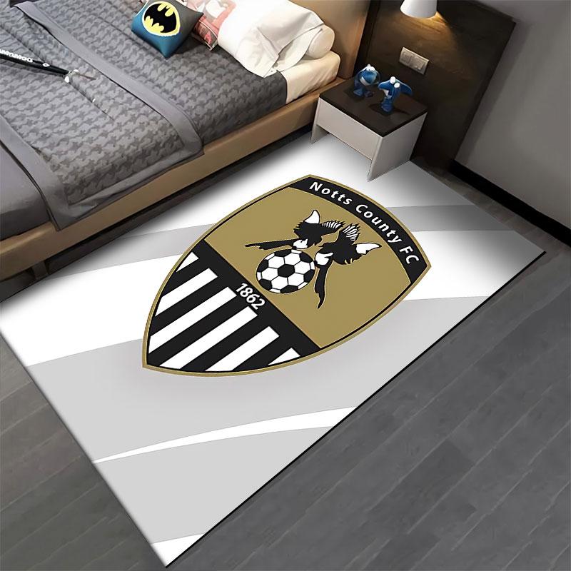 Notts County FC Emblem Carpet suitable as a non-slip mat for the living room or bedroom sofa