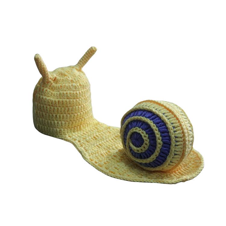 

Adorable Newborn Snail Cape Photography Props - Knitted Baby Costume Newborn флуоресцентный желтый