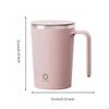Automatic Stirring Coffee Mug with Lid | Built-in Handle for Easy Carrying, Self