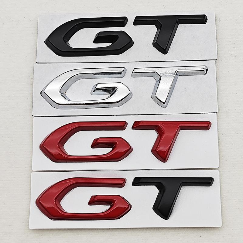 3D Metal GT Logo Badge Car Rear Trunk Sticker XSHKZ5 Emblem For Peugeot 308 407 106 205 206 208 108 406 408 306 Accessories
