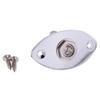 1Pcs Metal Guitar Output Input Oval Plate with Jack Socket Plug for Electric Bass Accs