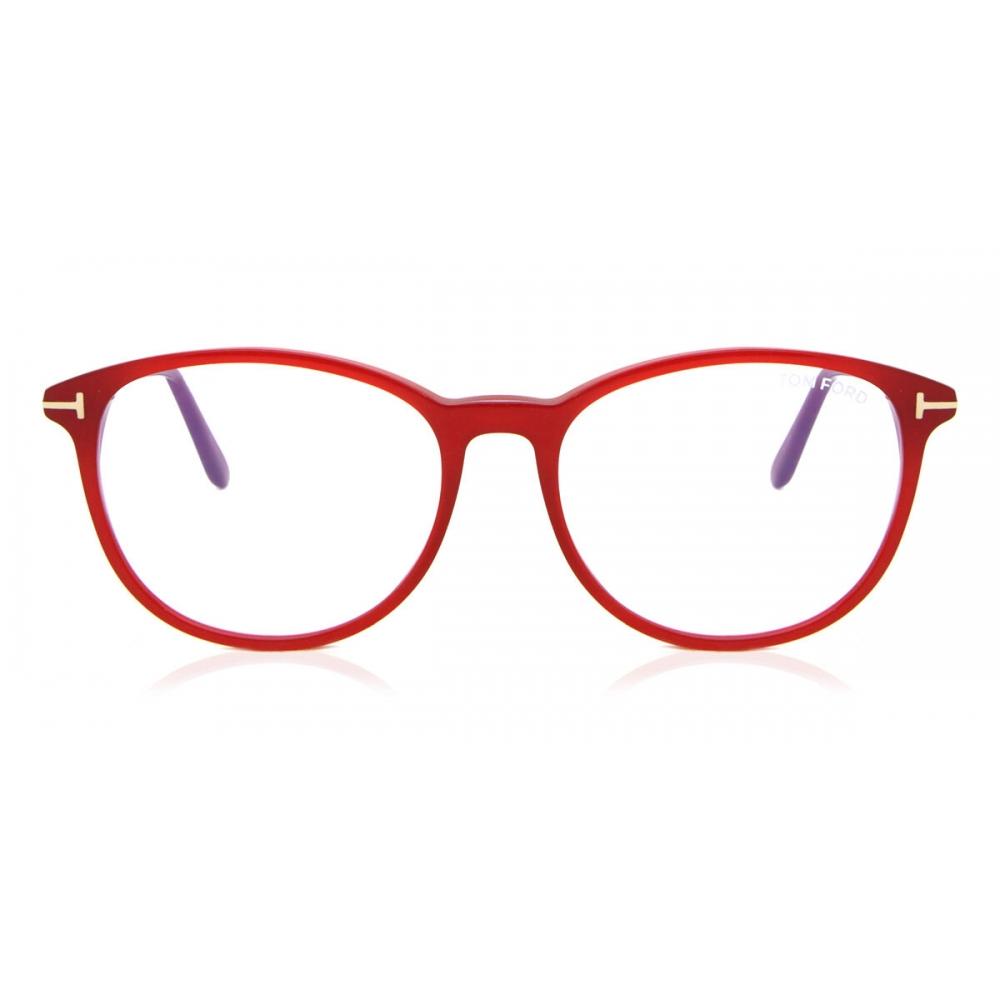 

Tom Ford Ft5810 B Blue Light Block 074 Women Eyeglasses Red/53