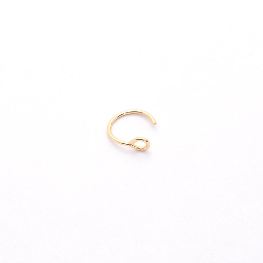 Anello al Naso Finto a C in Acciaio Inossidabile - Gioiello per Piercing al Corpo Elettroplaccato