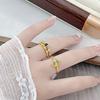 Medieval Vintage Retro Stacked Colored Zircon Temperament Ring Female Niche Design Sense Light Luxury Colored Treasure Ring