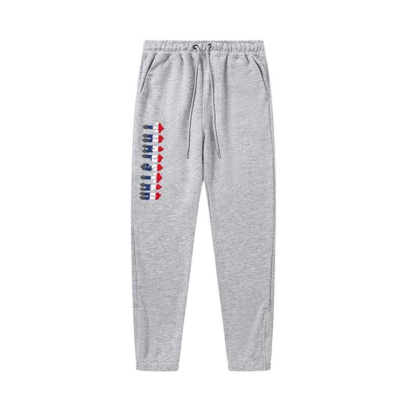 Foreign trade new rainbow color matching letter embroidery velvet loose hooded sweater casual trousers set men and women the same style