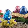 Dragon Egg Resin Silicone Mold with USB Powered Wooden Lighting Base Stand