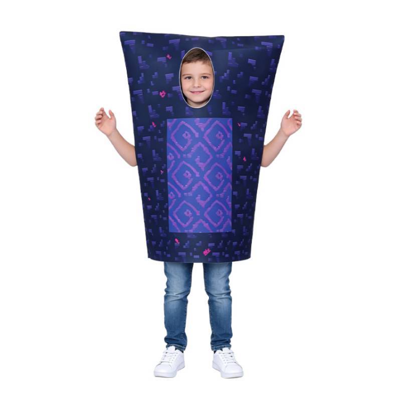 Minecraft Hell Gate Cosplay Costume For Kids With Soft Fabric And Performance Suit