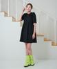 L By L Black Ruffle Sleeve Linen Dress