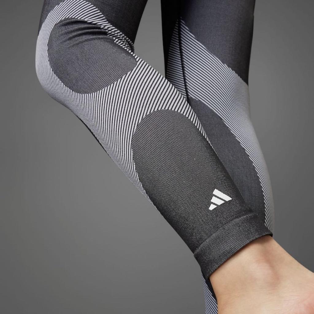 Adidas X Rui Zhou Collaboration FW23 Hollow Design Tight Sports Long Pants Women bottoms Black White IB1265