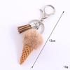 Women's Faux Mink Fur Ball Keychain with Tassel - Versatile Accessory for Bags & Phones