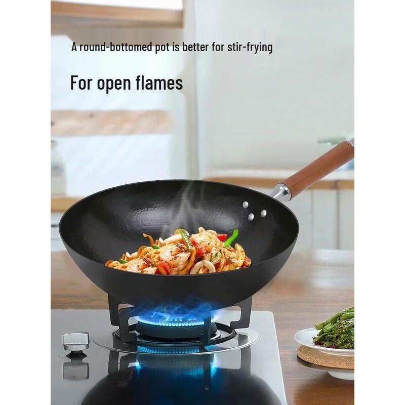 COOKER KING Hand-Forged Iron Wok