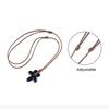 Semi-Precious Agates/Amethyst Necklace Five-Petal Pendant Necklace  Birthday Gifts