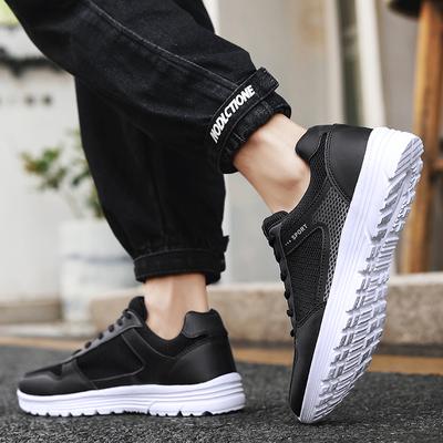 Neue Schwarze Laufschuhe Joggingschuhe Freizeitsneaker Outdoor Atmungsaktive Mesh-Schuhe Herren Leicht Stoßdämpfend Sportschuhe