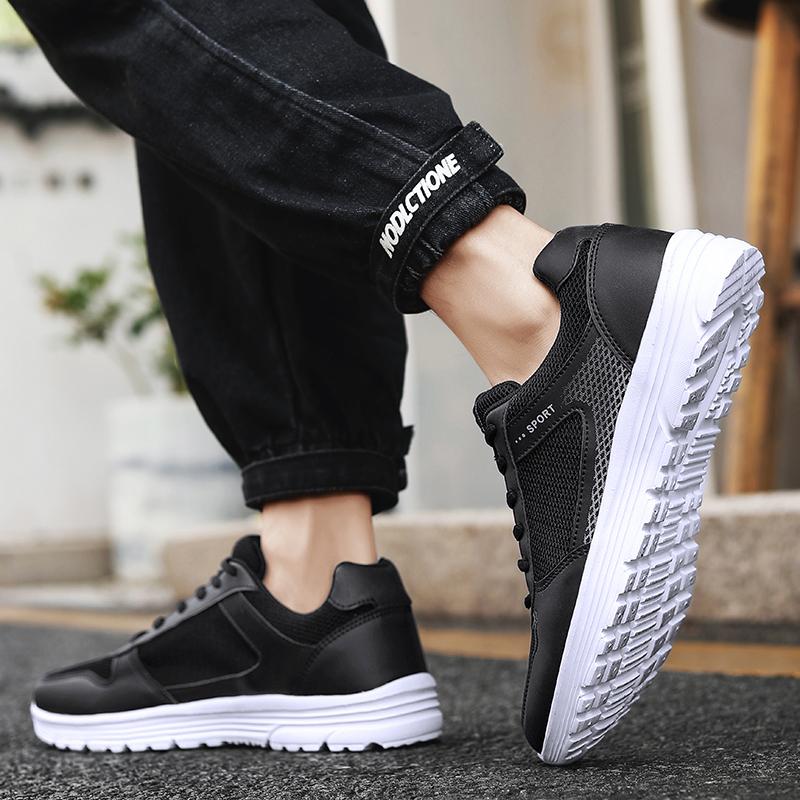 Nuove Scarpe Nere da Corsa Jogging Sneakers Casual Scarpe da Esterno in Rete Traspirante Uomo Leggere Ammortizzanti Scarpe Sportive