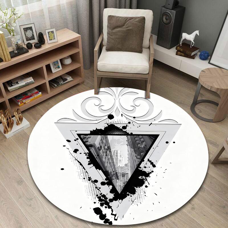 Glam Round Bee Multicolor Rug Pad, Non-Slip Floor Mat for Bedroom