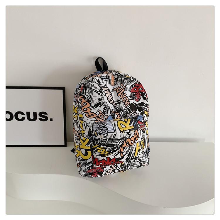 

2025 легкий летний рюкзак для студентов колледжа большой вместимости, персонализированный мужской и женский рюкзак с граффити, рюкзак для отдыха и путешествий