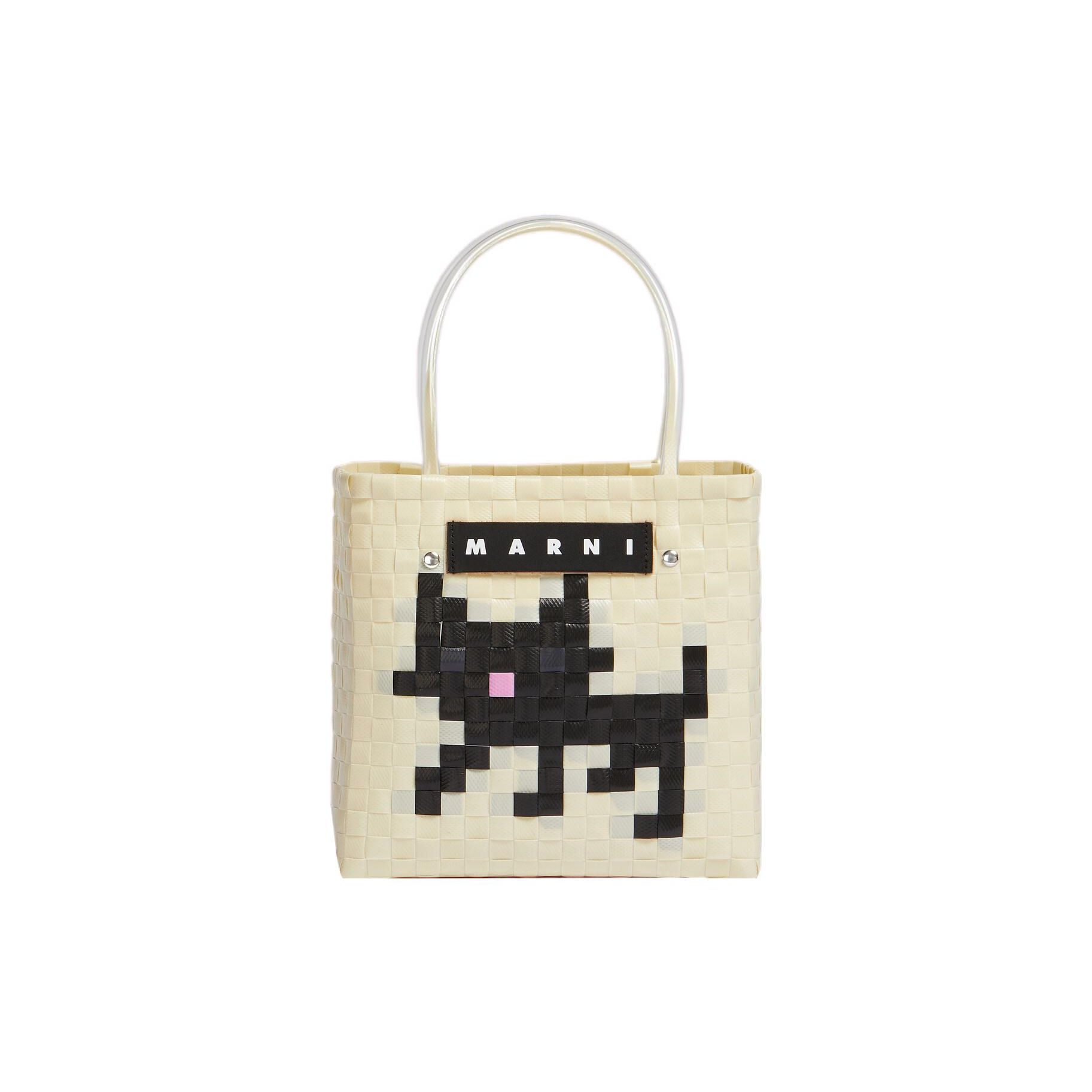 

Marni Cat Craft Woven Color Block Polypropylene Leather Tote Bag Small Women Handbags White SHMH0063JCRF081CHN99 Basic Set (Bag+Dust Bag)