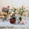 1Pc Artificial Flower 7-Pronged Lily Curling Rose Combination Flower Arrangement