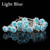 20PCS Jewelry Bridal Engagement Rhinestone Crystal Flower Hairpins Hair Clips