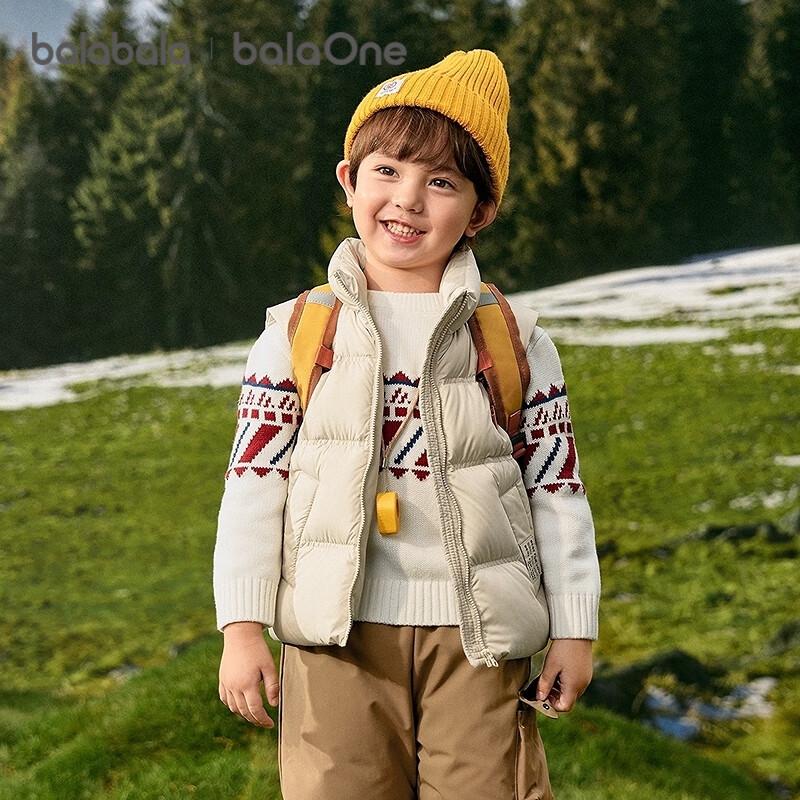 

Balabala Kids 2025 Winter Unisex Down Vest 160