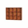 12 Compartment Wooden Shelf Wood Wall Mounted Cubby for Collectors 12grid