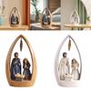 Nativity Scene Figurine Religious Collection Gift Ornament Resin Christmas Desktop Statue for Bookshelf Office Table Home Decor