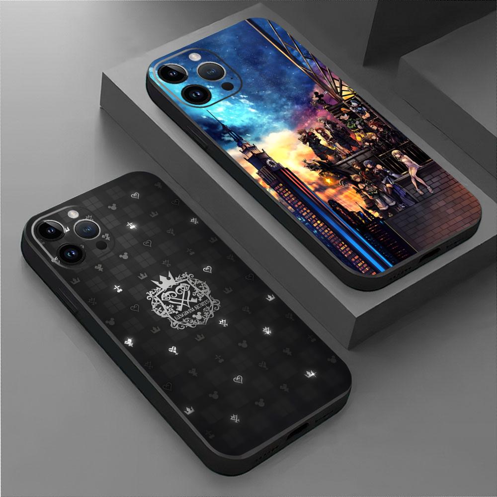 Hot Kingdom Hearts Game Phone Case For iPhone 16 16e 15 14 13 12 11 XS XR Plus Mini Pro Max Soft Black Shockproof Cover