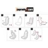 Seat Covers - Upgrade4cars - Universal - Faux Leather - Black & Grey - Set of 4